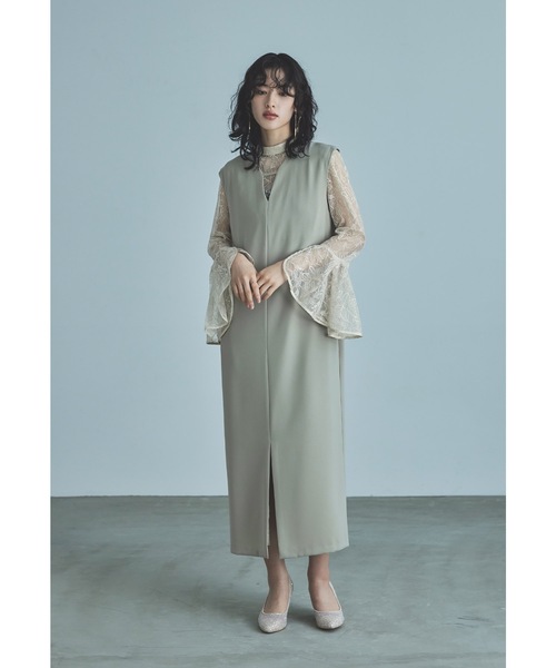 niana（ニアナ） ドレス ベルスリーブスリットドレス パーティードレス