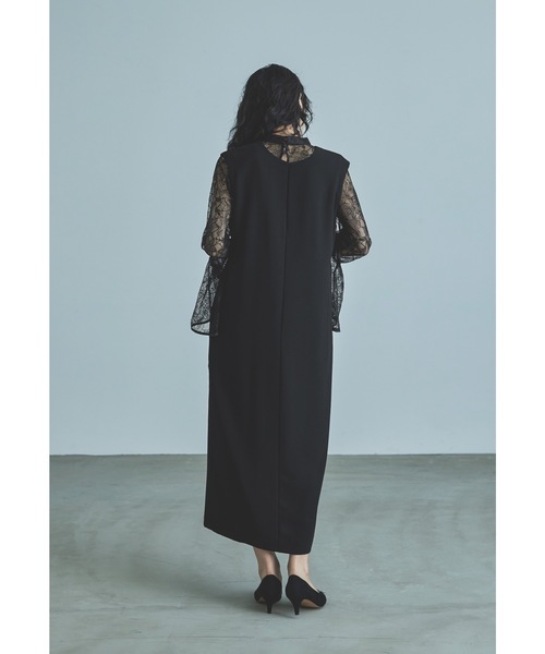 niana（ニアナ） ドレス ベルスリーブスリットドレス パーティードレス