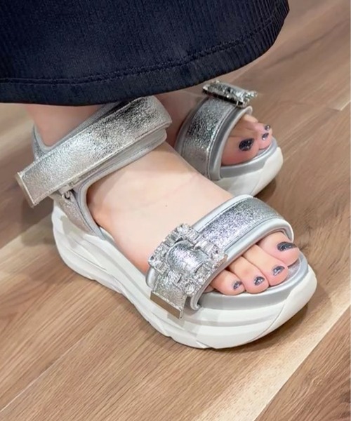 diana（プラスダイアナ） サンダル ジュエルバックルサンダル