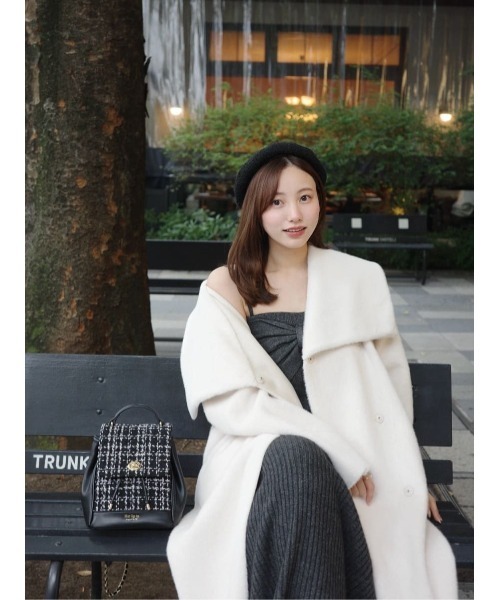 Her lip to ノーカラーコート コート Grace Wrap Coat レディース