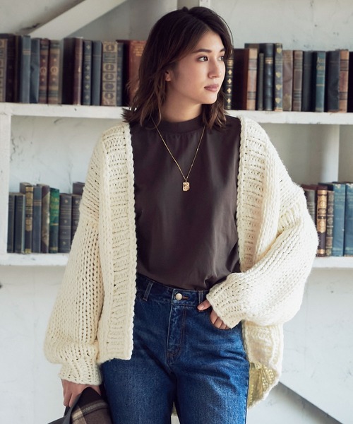 KOBE LETTUCE（神戸レタス） カーディガン ハンドメイドローゲージ