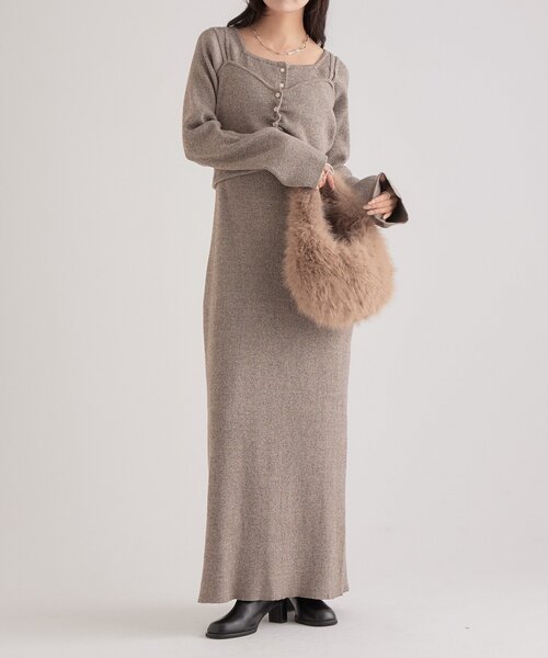 mystic（ミスティック） ワンピース ニットビスチェ付き ワンピース