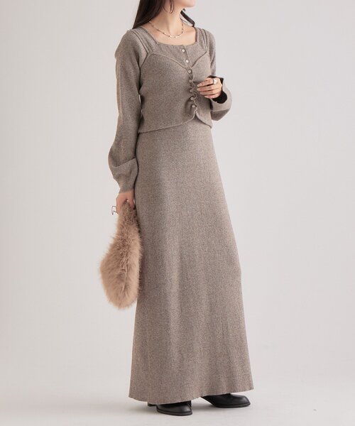 mystic（ミスティック） ワンピース ニットビスチェ付き ワンピース