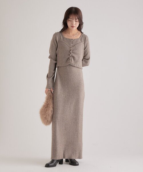 mystic（ミスティック） ワンピース ニットビスチェ付き ワンピース