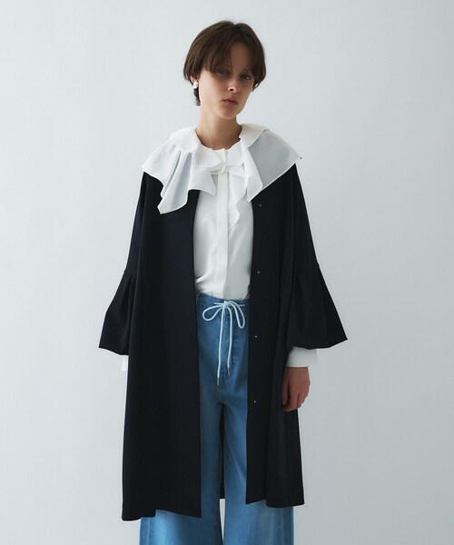 cloenc（クロエンス） ノーカラーコート コート 「セットアップ