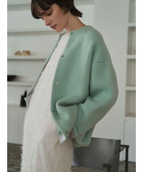 ELENDEEK（エレンディーク） カーディガン CNラクーンミックスダブル