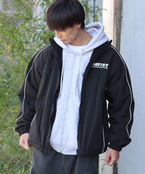 ナイロンジャケット リバーシブル ナイロンジャケット×ボアジャケット