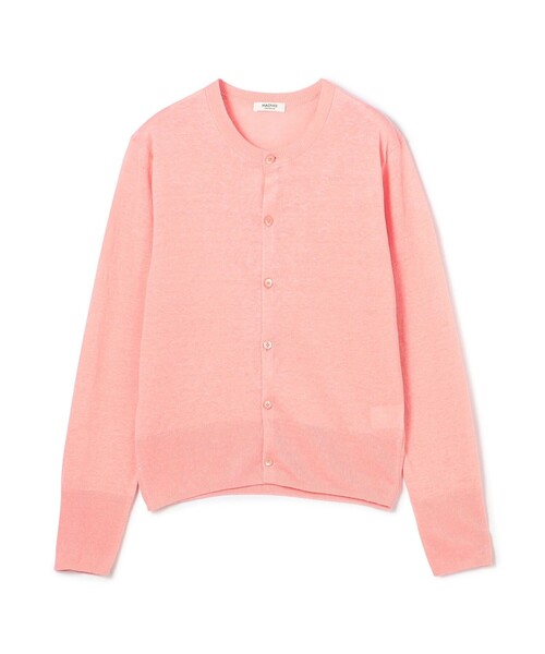 MACPHEE（マカフィー） カーディガン プレーンリネン クルーネック