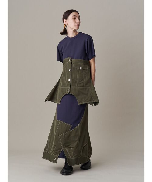 UN3D.（アンスリード） スカート DENIM DETAIL DOCKING SK / デニム