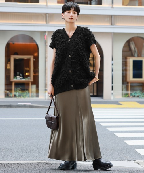 ELFRANK ベスト ジレ ループ編みニットベスト レディース : ZOZOTOWN