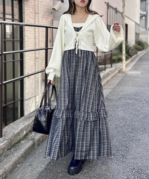 w closet（ダブルクローゼット） ワンピース 「7色展開」チェック