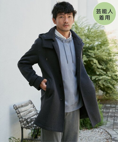 IKKA LOUNGE ステンカラーコート コート 「雑誌掲載」ウールライク