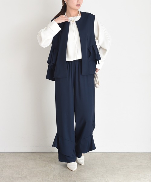 Eimee Law（エイミーロウ） セットアップ 折り紙フリルジレ×パンツ