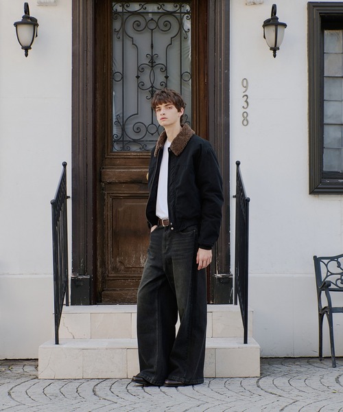 Regen Glanz ブルゾン アウター collar boa blouson/襟ボアブルゾン