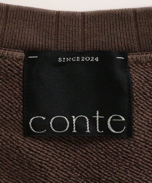 conte トレーナー スウェット 「conte」コットン クルーネック