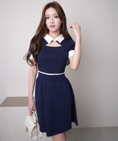 LIP SERVICE（リップサービス） ワンピース チェックカラーフレア