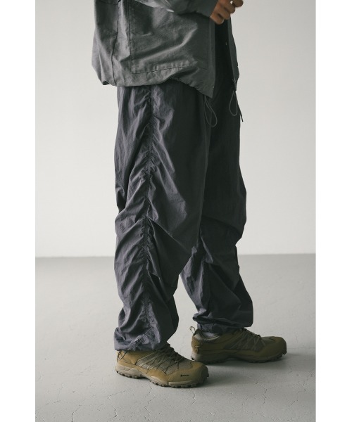 STYLEMIXER（スタイルミキサー） パンツ サイドギャザーナイロンパンツ