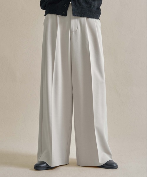 epnok スラックス 2タックワイドストレートバギースラックス メンズ