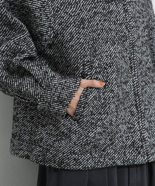 NANO universe（ナノ・ユニバース） コート アウター ツイードジップ