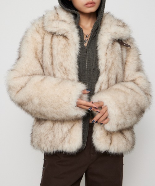 LAGUA GEM（ラグアジェム） コート アウター POCKET POINT FAUX FUR