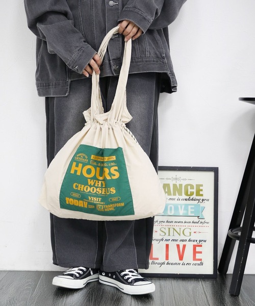 niko and…（ニコアンド） トートバッグ オリジナル ポケット巾着トート