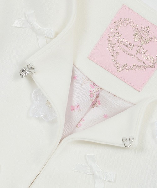 mezzo piano フォーマル 発表会 卒園式 入学式 花モチーフ裾スカラップ