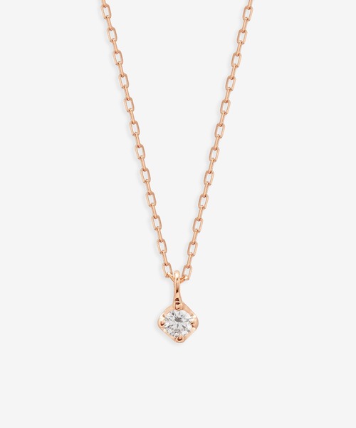 BLOOM（ブルーム） ネックレス K10 ピンクゴールド ダイヤモンド（0.03