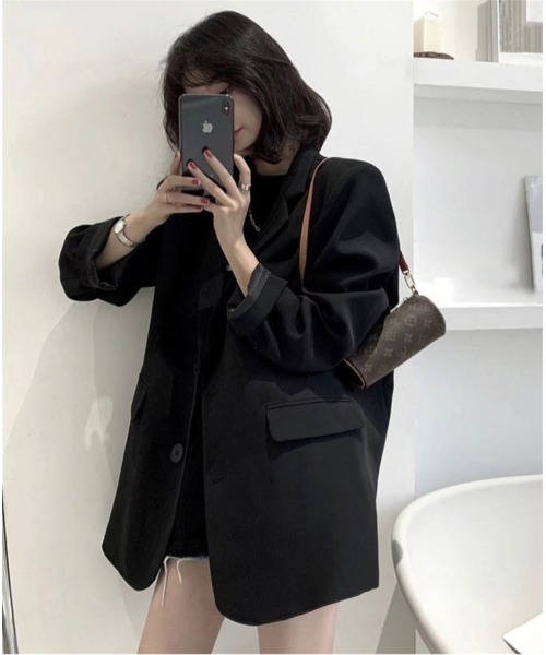 ジャケット テーラードジャケット オーバーサイズ レディース