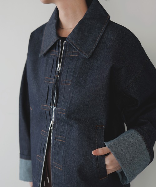 LIAN（リアン） デニムジャケット gジャン ステッチデザインビック