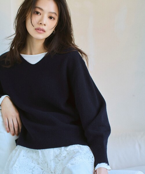 INDIVI（インディヴィ） ニット セーター 「洗える／カシミヤ混