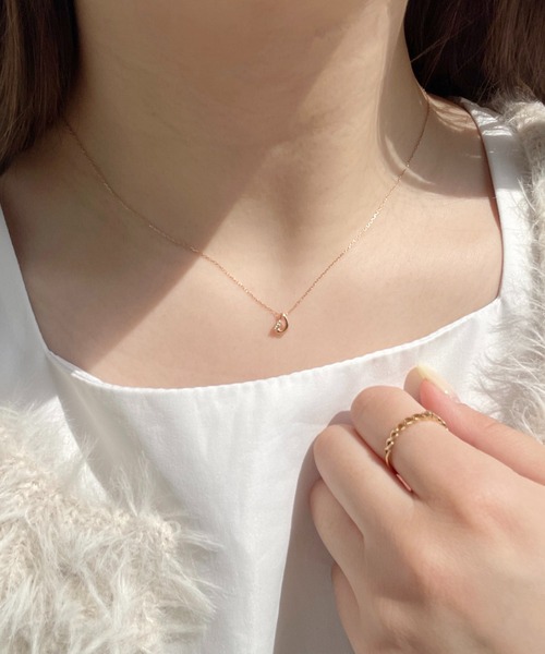 BLOOM（ブルーム） ネックレス K10 ピンクゴールド ダイヤモンド