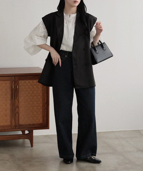 ベスト ジレ ダブルボタンテーラージレ レディース : ZOZOTOWN Yahoo