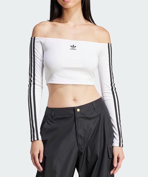 adidas（アディダス） tシャツ アディカラー オフショルダー 長袖T