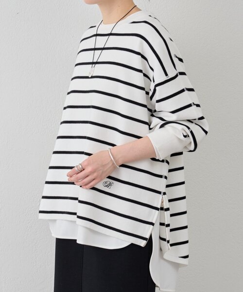 BEARDSLEY（ビアズリー） ニット セーター BAイニシャルサイドZIP