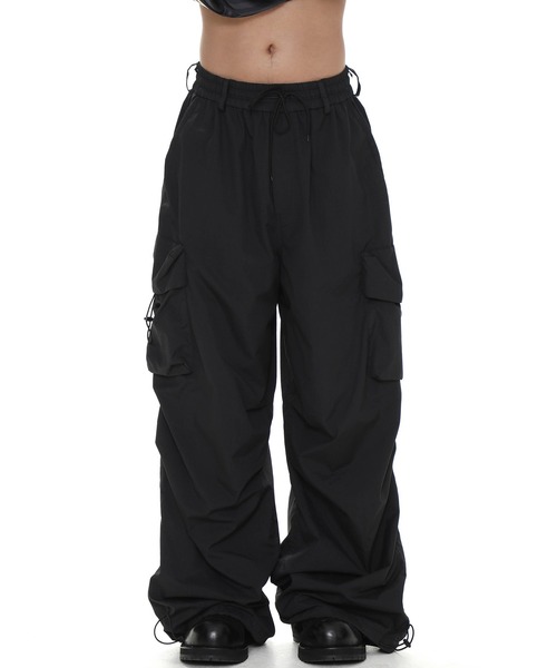 MASONPRINCE カーゴパンツ ワイドシルエット ウエストゴム ナイロン