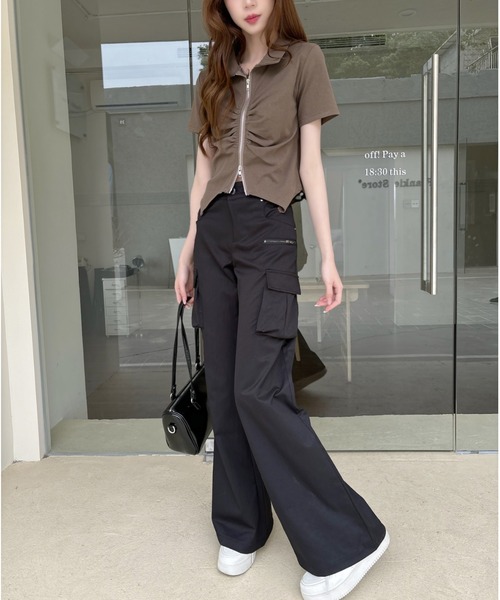 Ada. パンツ カーゴデザイン フレアパンツ レディース : ZOZOTOWN