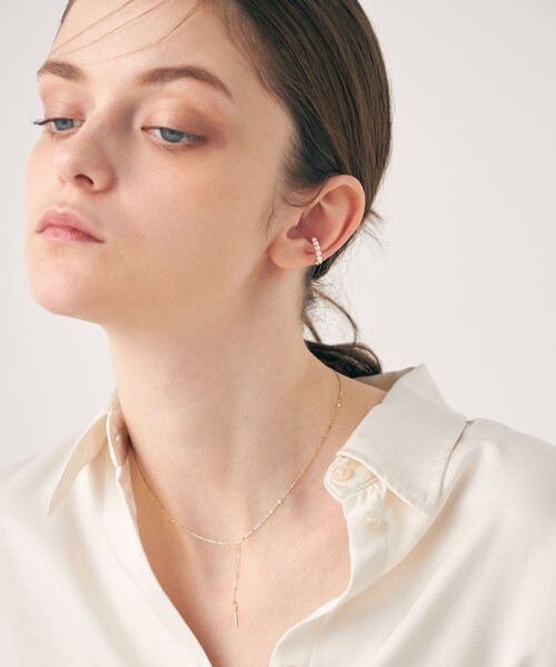 ete（エテ） イヤーカフ K10YG パール ハグカフ リバーシブル