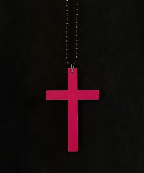 B.I.D. ネックレス 「カラーウッドクロスモチーフボールチェーン