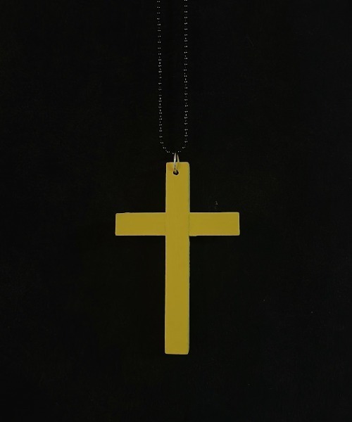 B.I.D. ネックレス 「カラーウッドクロスモチーフボールチェーン