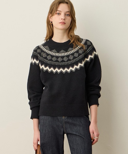 LE SOUK HOLIDAY（ルスークホリデー） ニット セーター ノルディック柄