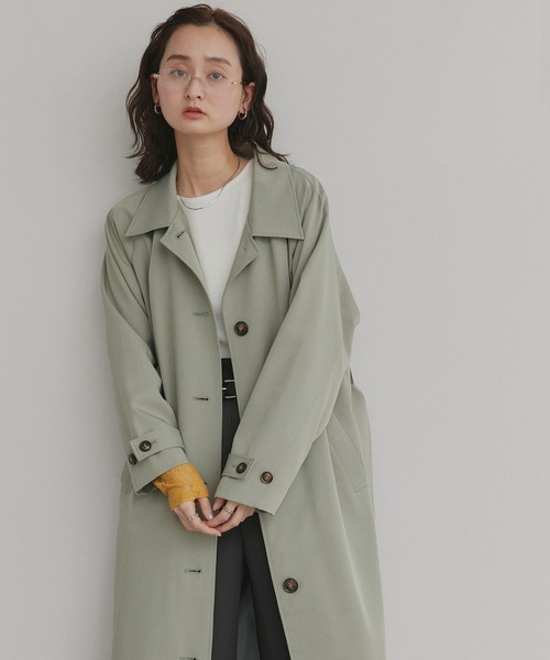ad thie（アドティエ） トレンチコート コート パステル ステンカラー