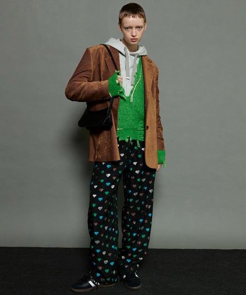 MAISON SPECIAL（メゾンスペシャル） パンツ Heart Jacquard Pants