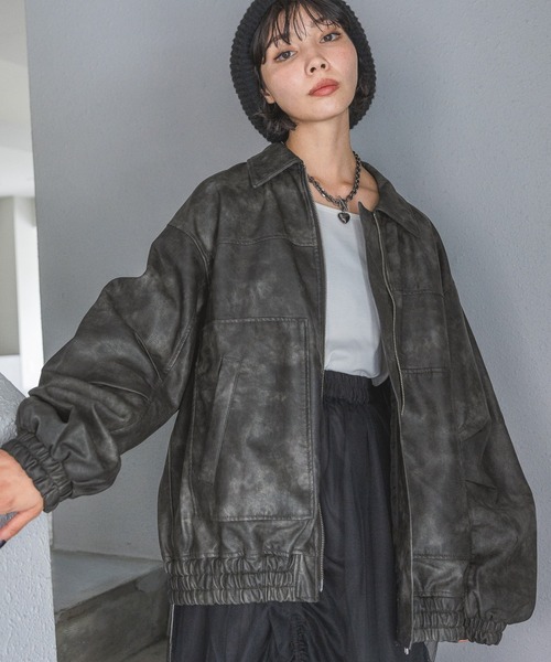 PAGEBOY（ページボーイ） ブルゾン アウター サンドヴィンテージレザー