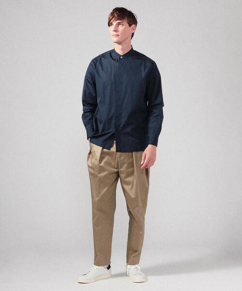 CABaN（キャバン） シャツ コットンタイプライター バンドカラーシャツ