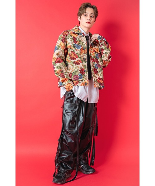 ◇ポール＆ジョー【M】ロングコート 花柄ジャケット フランス製 総柄