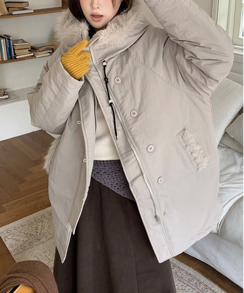 NEW GENTLEMAN ミリタリージャケット モッズコート オスロ ボアフード