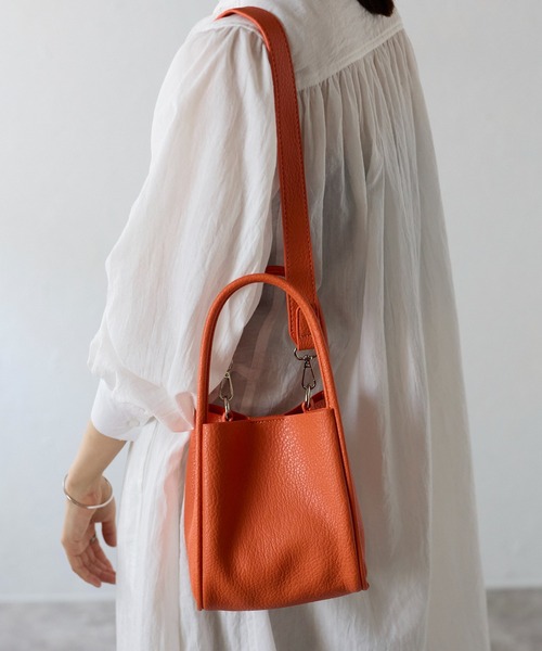 Lien Select ショルダーバッグ バッグ ポーチ付ソフトレザー調ミニ