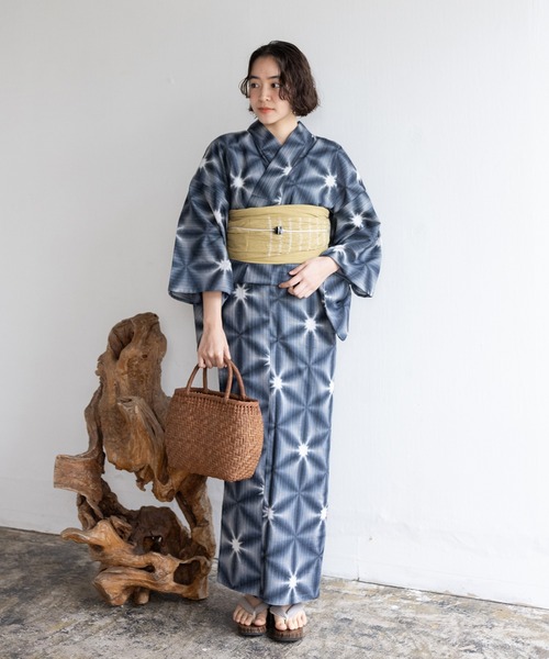 最終✩.*˚絞り浴衣 有松絞り 154cm/65cm 最終✩.*˚絞り浴衣