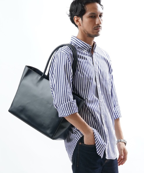 MURA（ムラ） トートバッグ 本革 カウレザー 大容量 シンプル トート