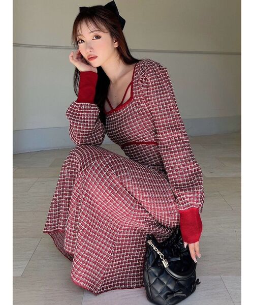 RESEXXY（リゼクシー） ワンピース バイカラーツイードマーメイド